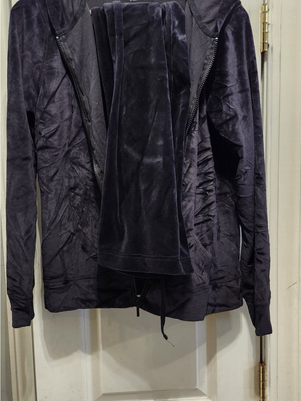 Liz Claiborne Sport Black Velour suit